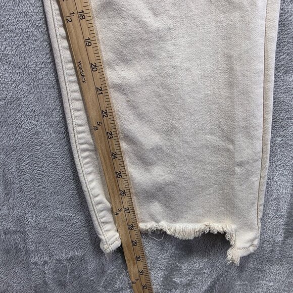 Judy Blue Jeans Womens 13/31 Off White Straight Fit Raw Hem Stretch JB82532C - Picture 9 of 11